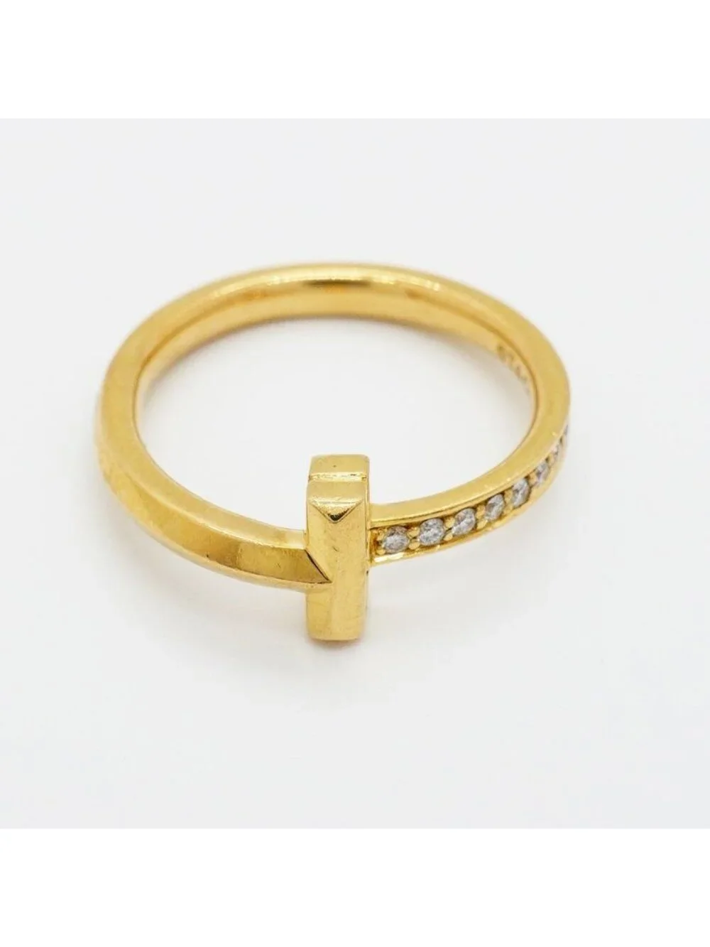 Tiffany & Co Ring T One 18k Yellow Gold Diamond